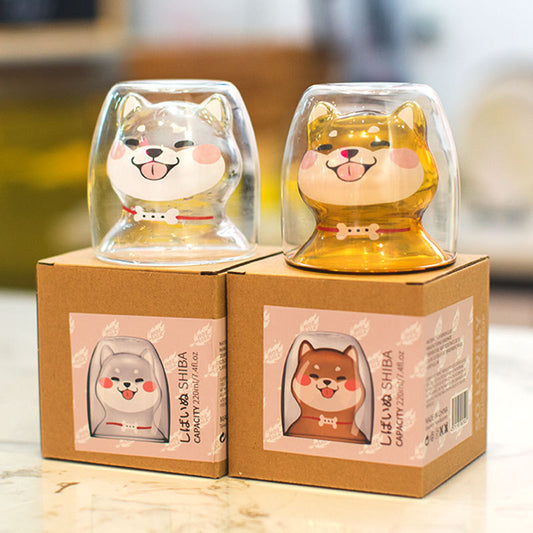 Espresso Shiba Inu Glass