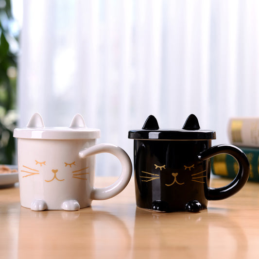 Cute Ceramic Coffee Milk Cat Cup