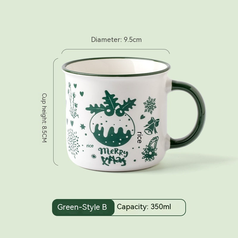 Christmas Mug Creative Cute Cartoon Ceramic Cup