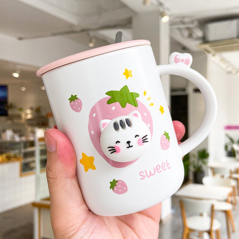 Cartoon Cute Cat Ceramic Cup
