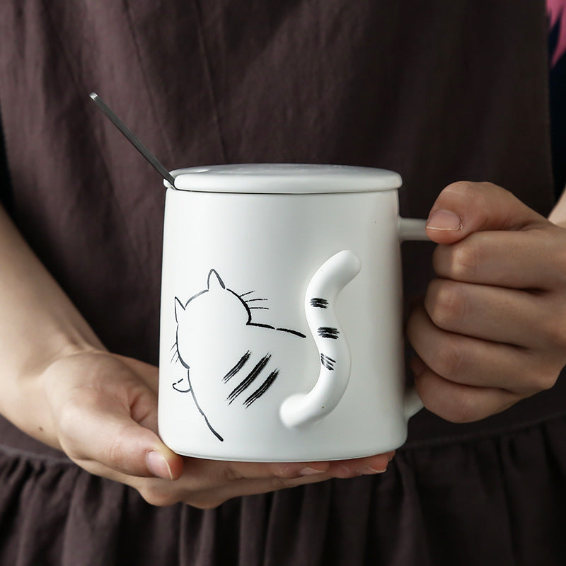 Cat Tail Ceramic Mug