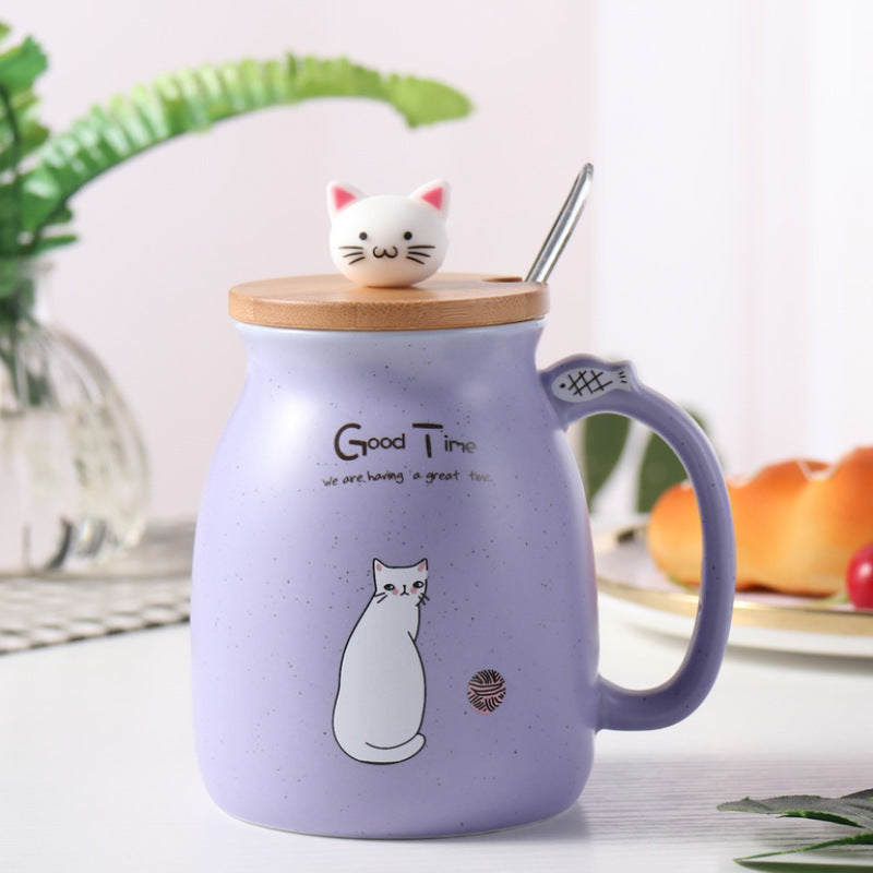 Cute Cartoon Ceramic Cat Mug