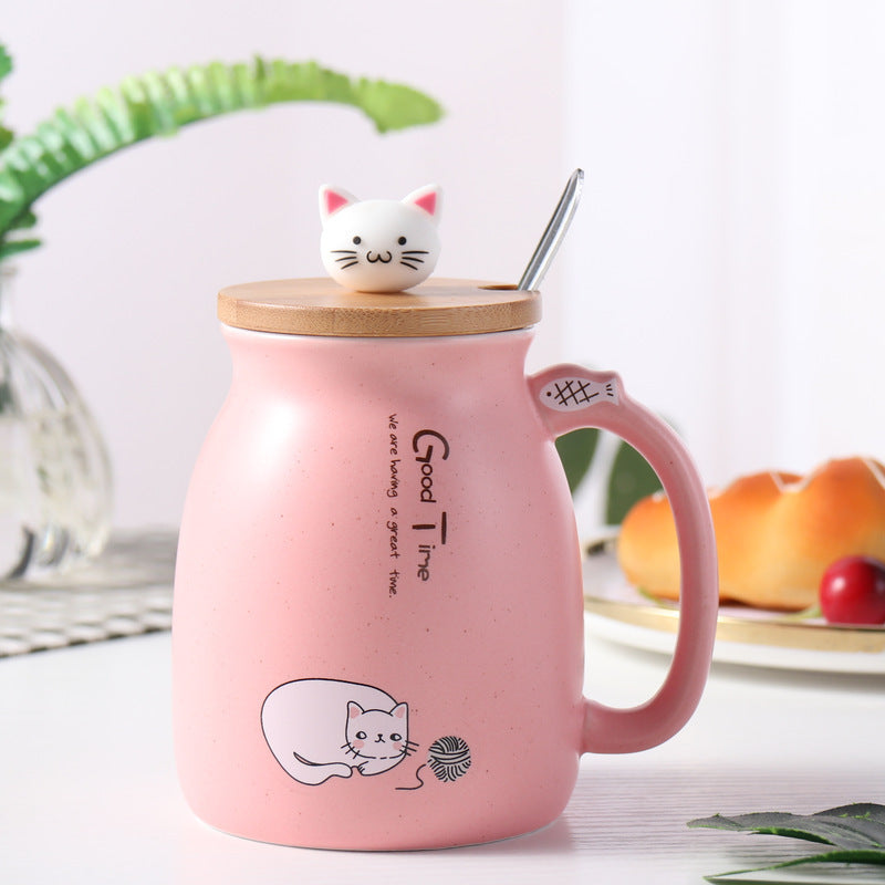 Cute Cartoon Ceramic Cat Mug