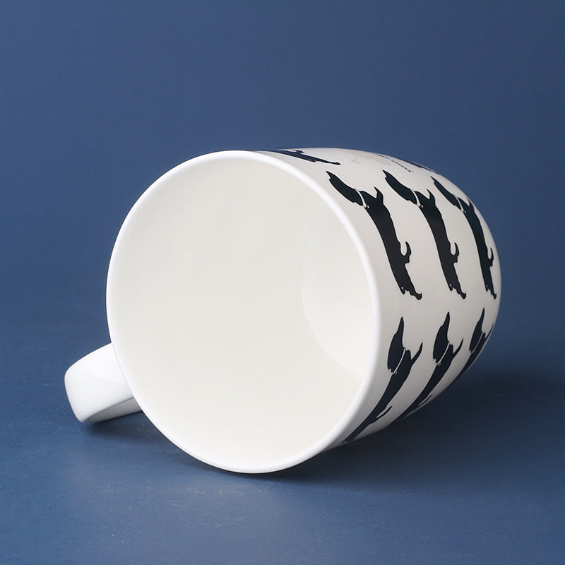 Dog Mug With Lid Ceramic Coffee Cup