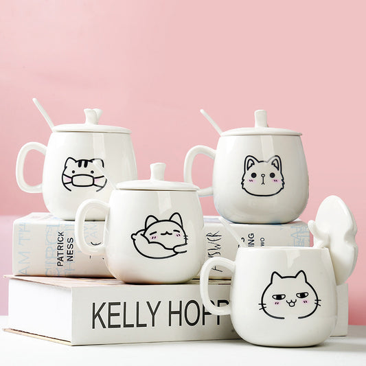 Cute Expression Ceramic Cat Mug
