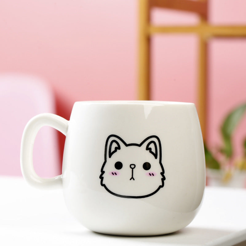 Cute Expression Ceramic Cat Mug