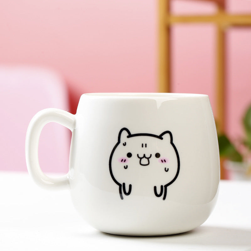 Cute Expression Ceramic Cat Mug