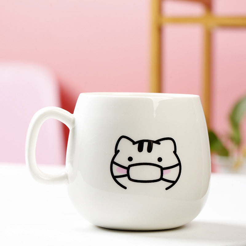 Cute Expression Ceramic Cat Mug