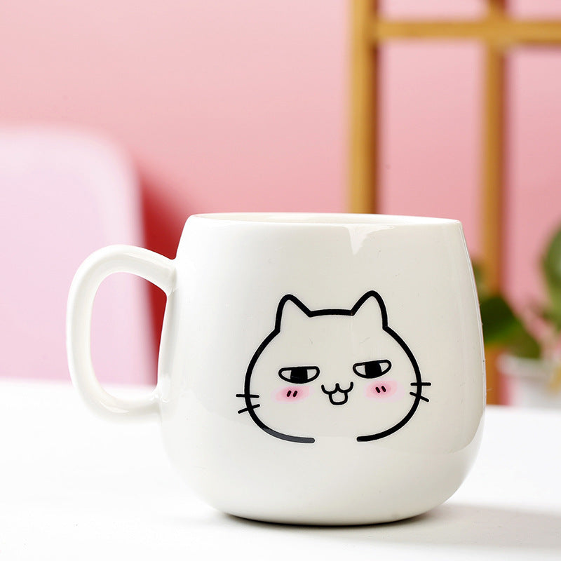 Cute Expression Ceramic Cat Mug
