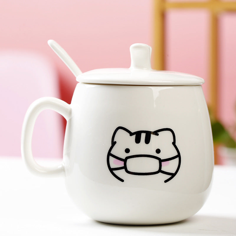 Cute Expression Ceramic Cat Mug