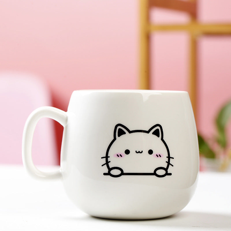 Cute Expression Ceramic Cat Mug