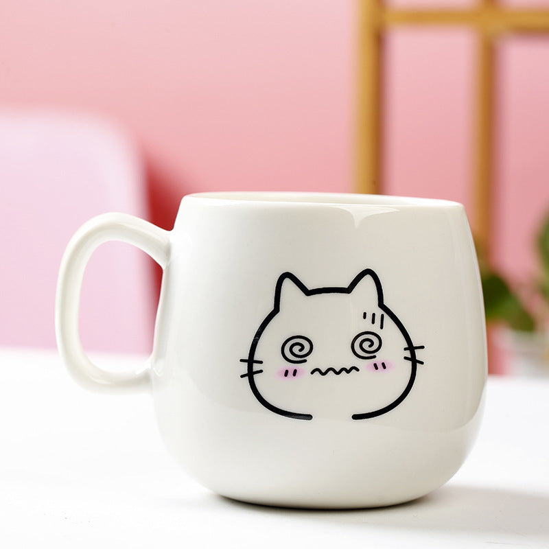 Cute Expression Ceramic Cat Mug