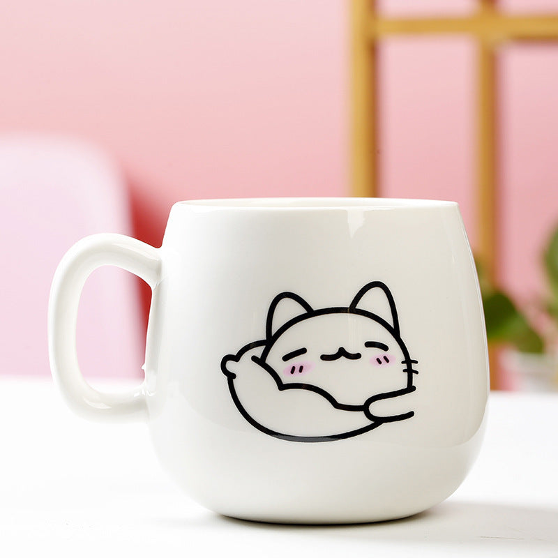 Cute Expression Ceramic Cat Mug