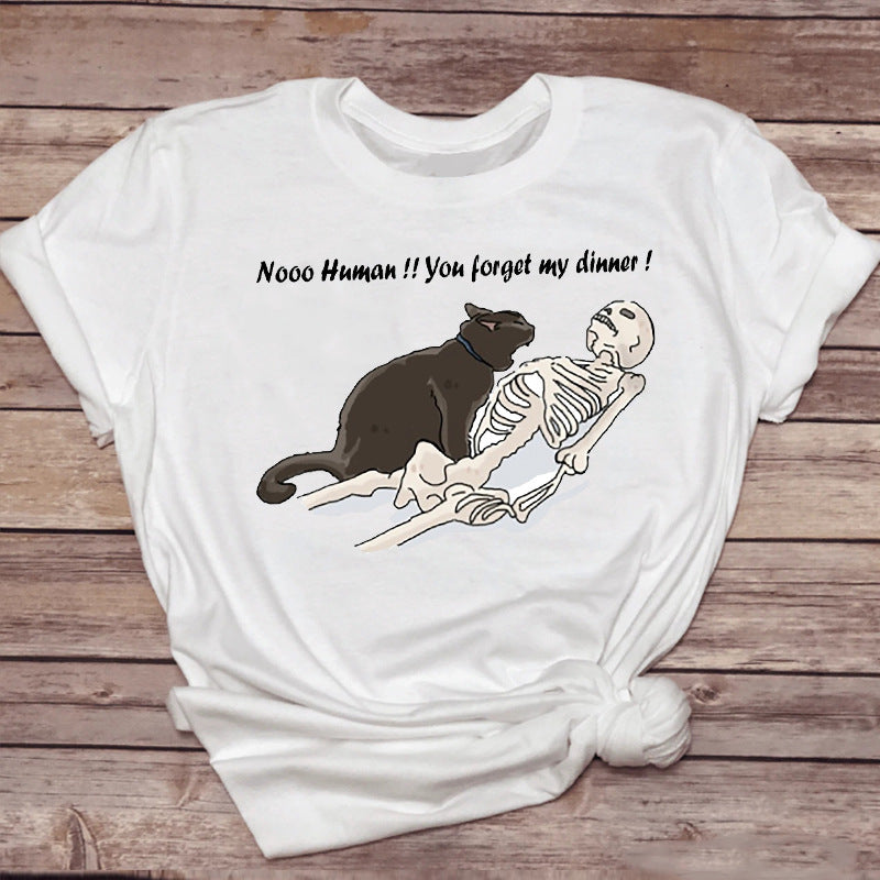Tshirt Pet-Drinking-Coffee Funny Cat