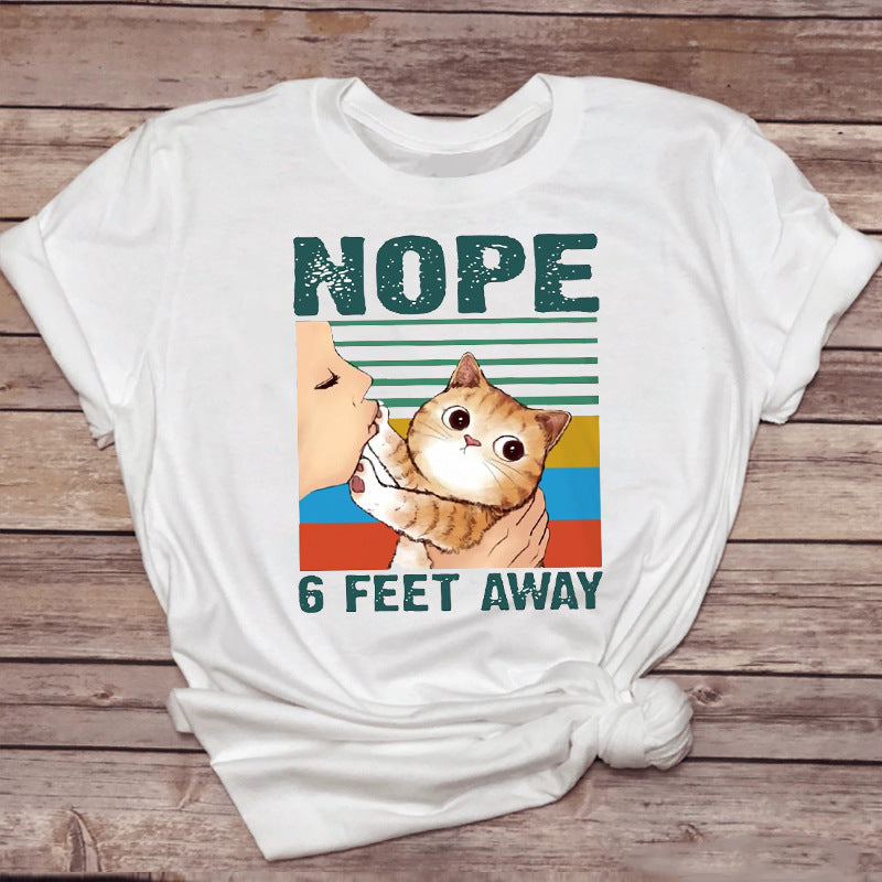 Tshirt Pet-Drinking-Coffee Funny Cat