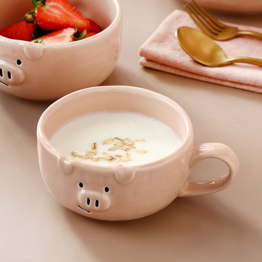 Ceramic Pig Mug Cartoon