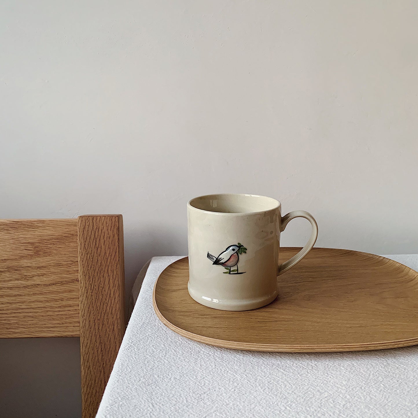 Time Olive Bird Mug Ceramic