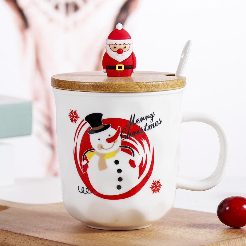 Santa Claus - Elk - Snowman Christmas Tree Ceramic Cup