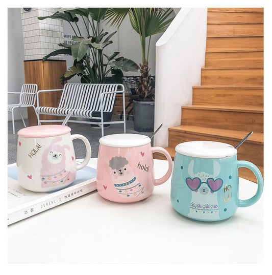 Alpaca Potbelly Ceramic Cup