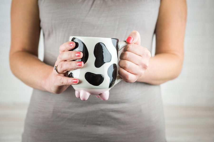 Cute Cow Pattern Ceramic Cup