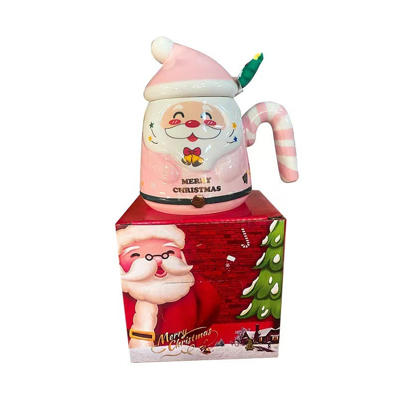 Santa Claus Cup Ceramic Mug Christmas Holiday Gift Hand-painted