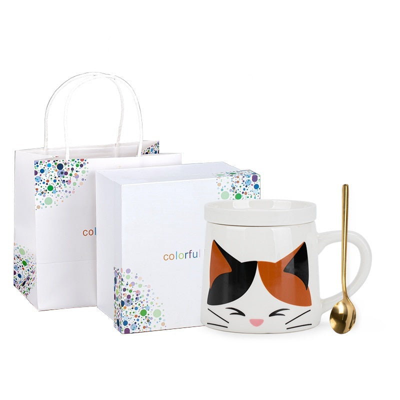 Coffee Cup Children's Breakfast Couple With Lid Spoon