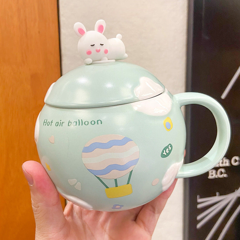 Korean Cartoon Cute Rabbit Ceramic Mug