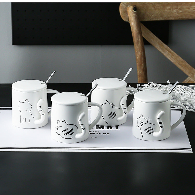 Cat Tail Ceramic Mug