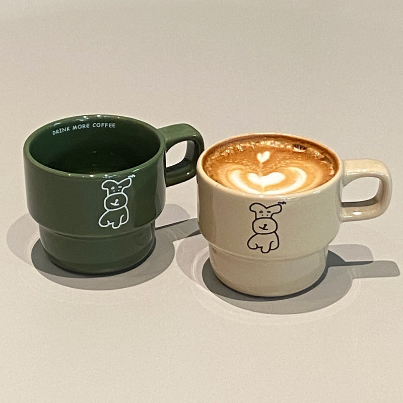 Cute Niche Cartoon Puppy Coffee Cup