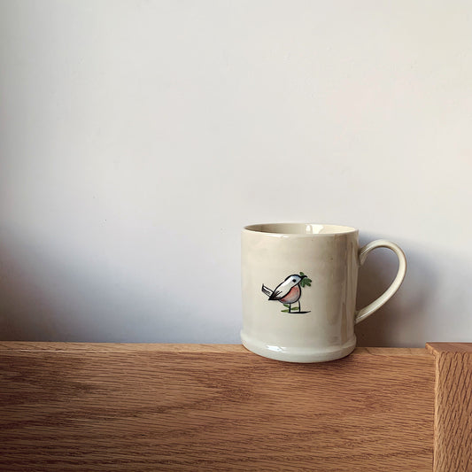 Time Olive Bird Mug Ceramic