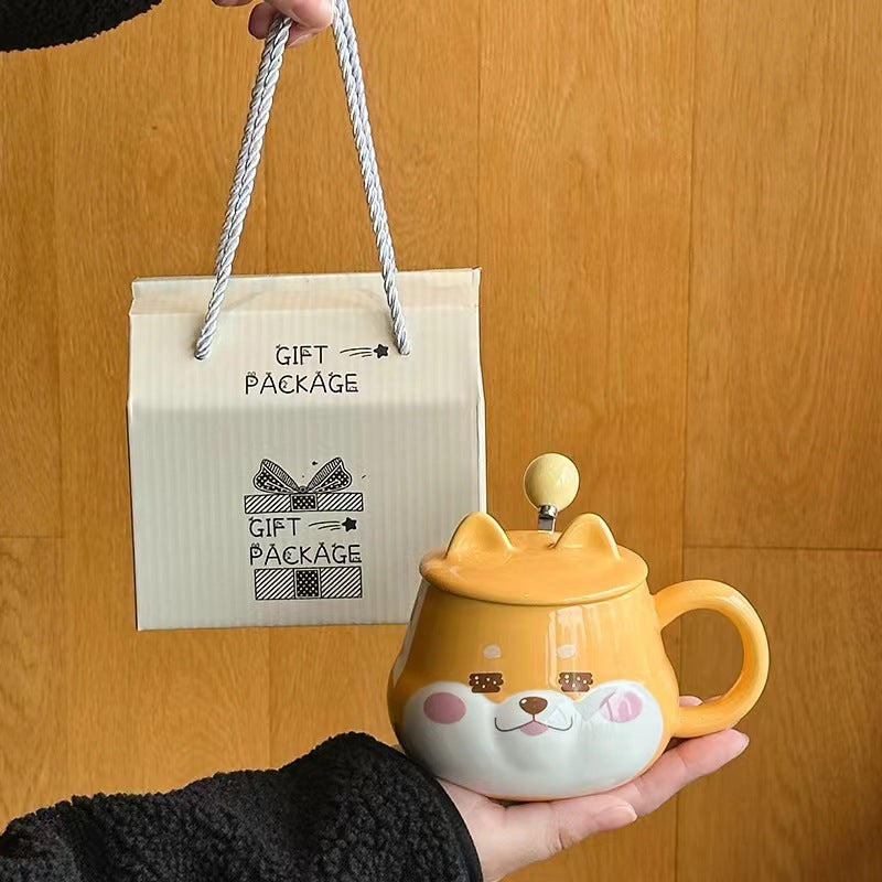 Shiba Inu Ceramic Cup With Cover