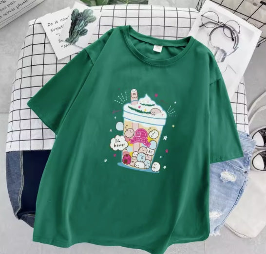 Loose Style Cotton Short-Sleeved T-Shirt