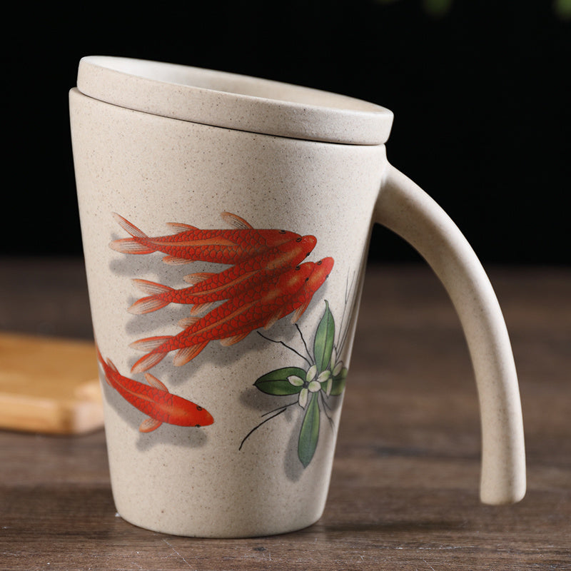 Creative Ceramic Mug Nostalgic Flowers
