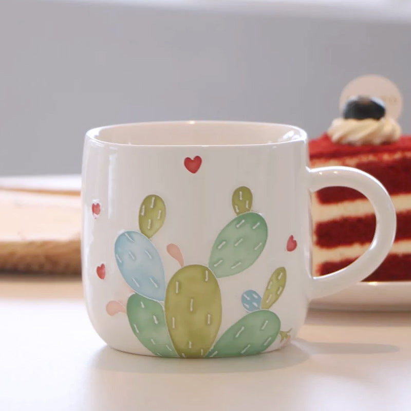 Cactus Creative Ceramic Mug Cute Water Cup