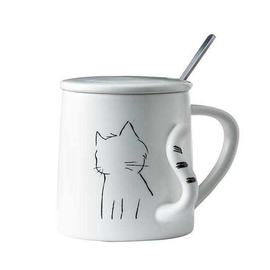 Cat Tail Ceramic Mug