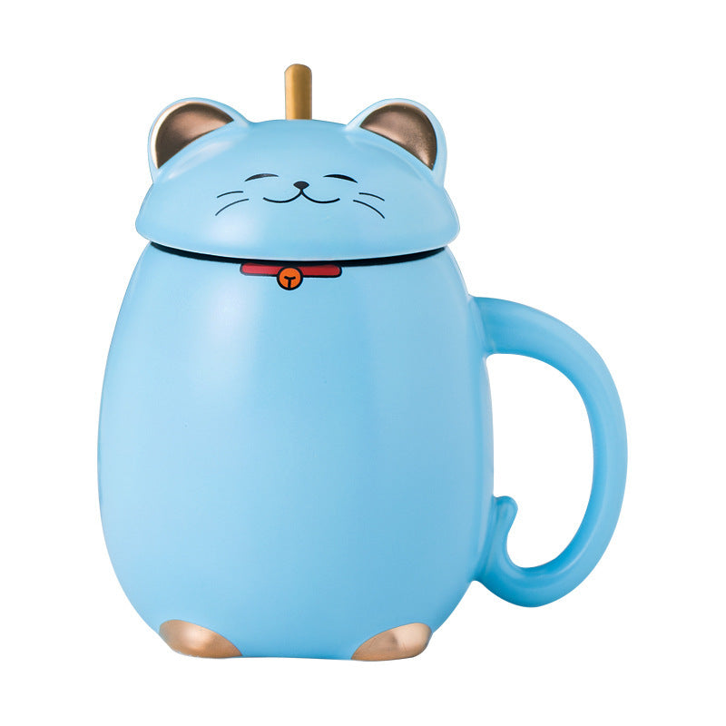 Ceramic Color Glaze  Cartoon Cat  Mug