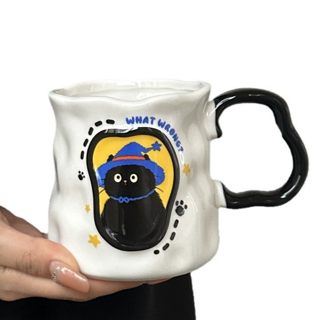 Ceramic Hand High Sense Cat Mug