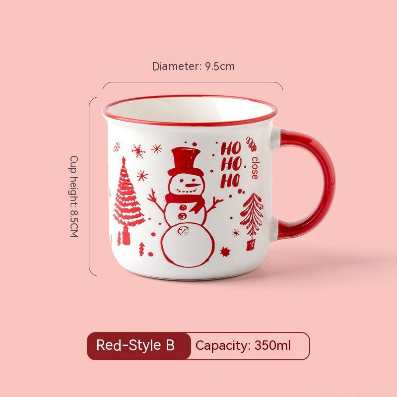 Christmas Mug Creative Cute Cartoon Ceramic Cup