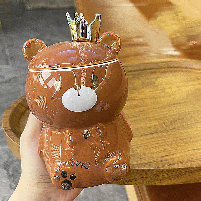 Creative Cartoon Personality Crown Bear  Mug
