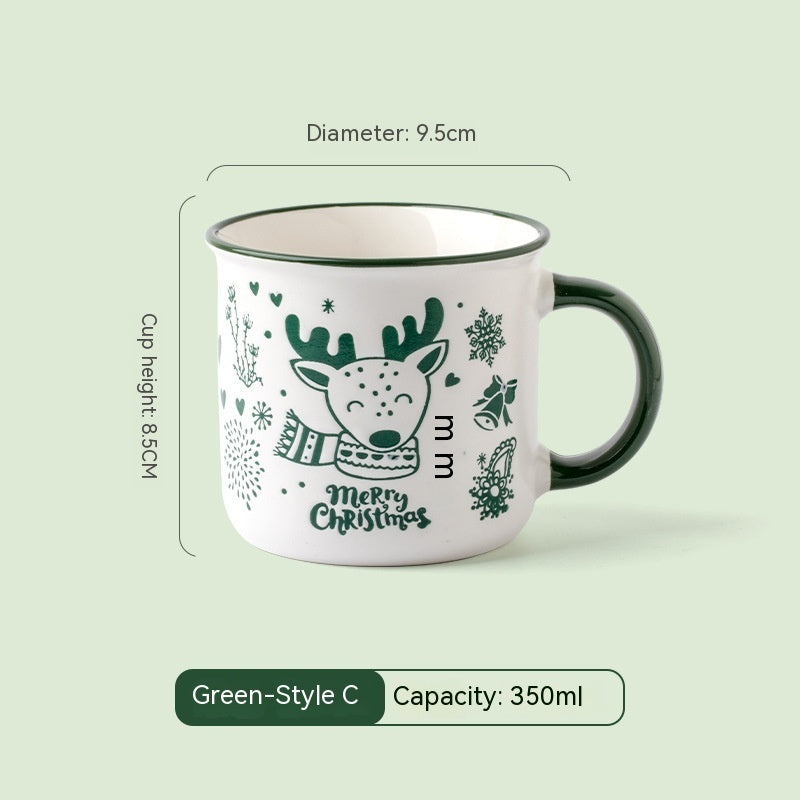 Christmas Mug Creative Cute Cartoon Ceramic Cup