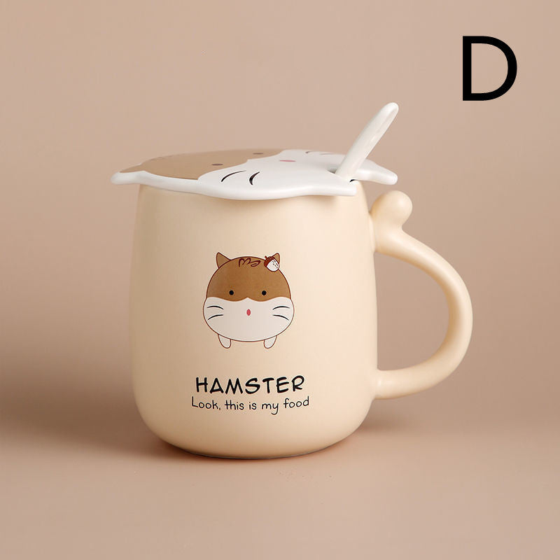 Cute Cartoon Hamster Ceramic Cup