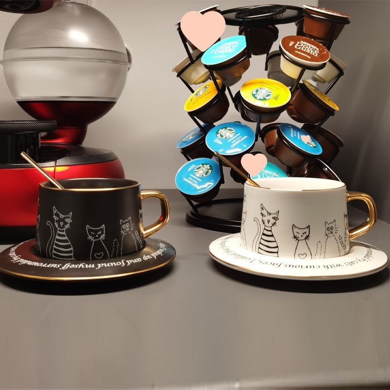 Style Fashion Coffee Cup Cats