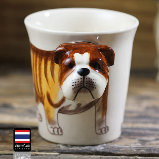 Hand painted English Bulldog Ceramic Mug