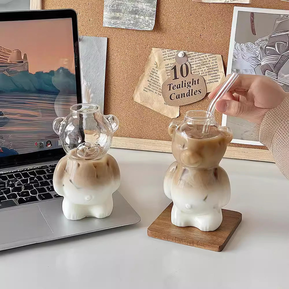 Bear Cup Borosilicate Transparent Coffee Cup