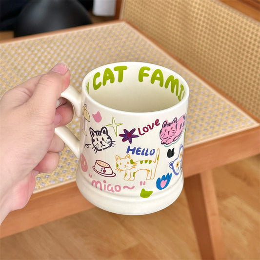 Good-looking Graffiti Cat Mug