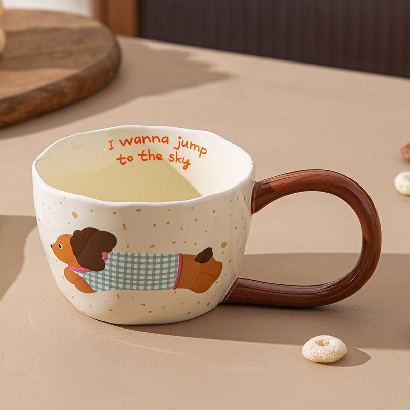 Puppy Mug Cartoon Big Ear Ceramic Cup