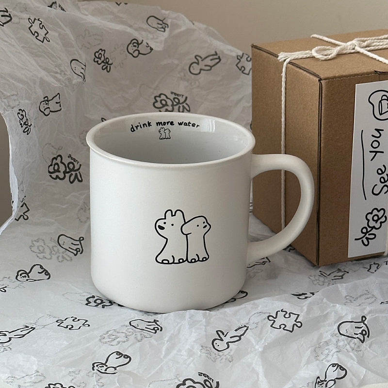Frosted Small Cup Puppy Mug