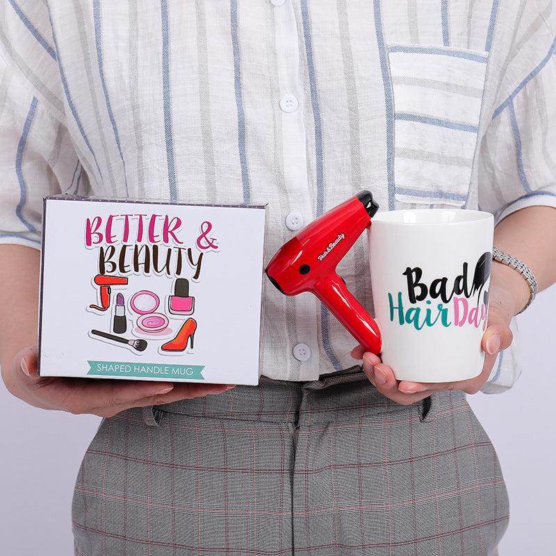 Creative Ceramic Hair Dryer Mug