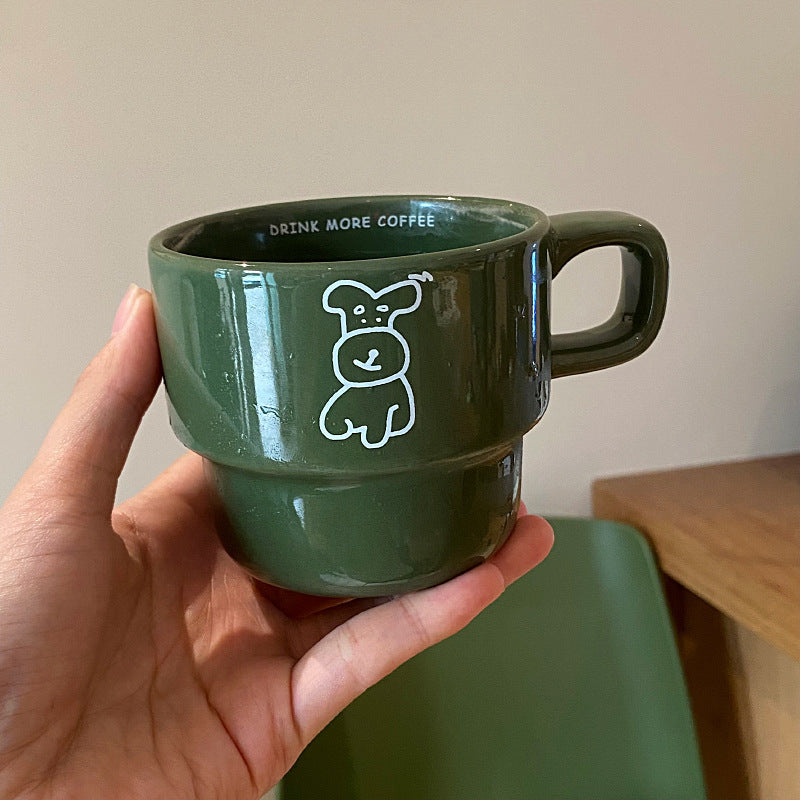 Cute Niche Cartoon Puppy Coffee Cup