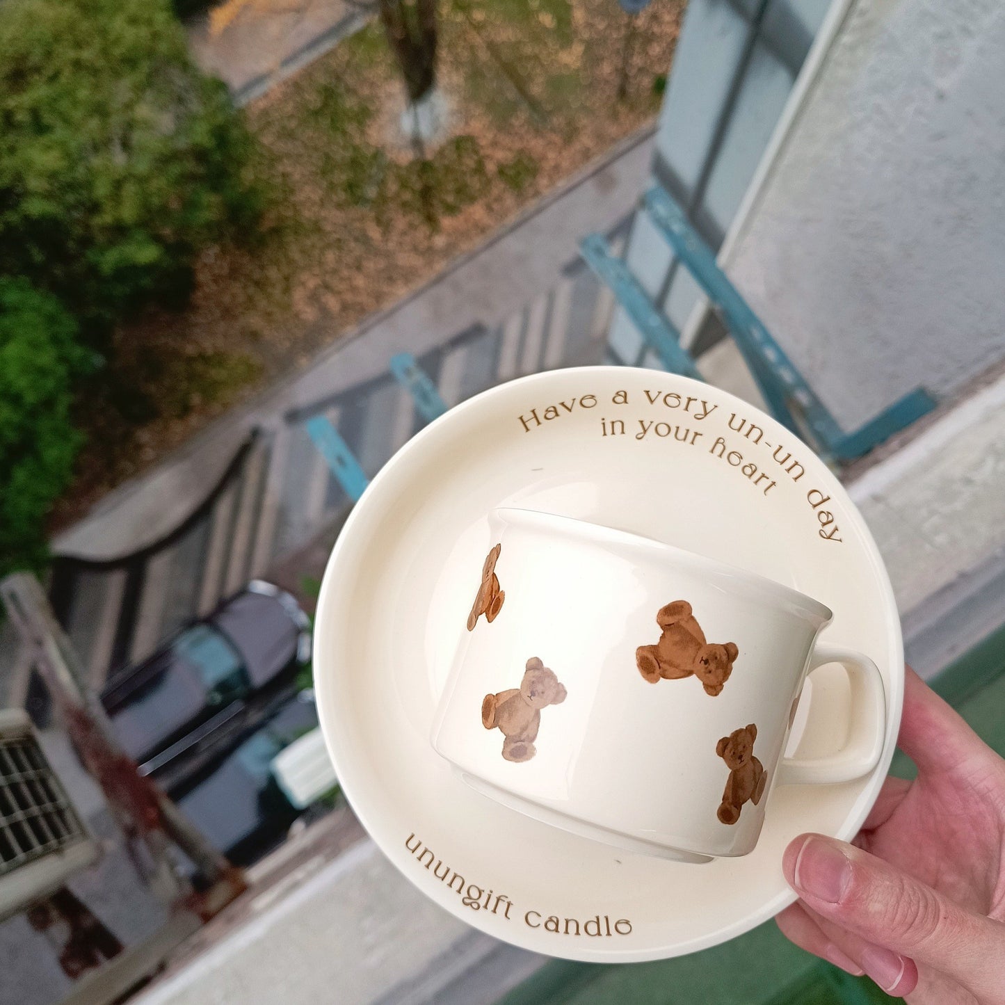 Bear English Teddy Coffee Cup Saucer Set